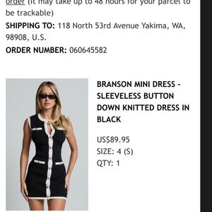Showpo Black and White Buttoned Sleeveless Mini Dress